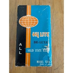 VTG HY LITE DE-LUXE SOLID STATE RADIO MODEL E 164 IN ORIGINAL BOX TESTED